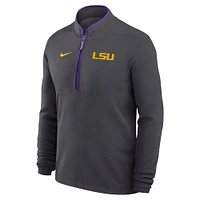 Haut Nike Anthracite LSU Tigers Victory Performance à demi-zip pour homme