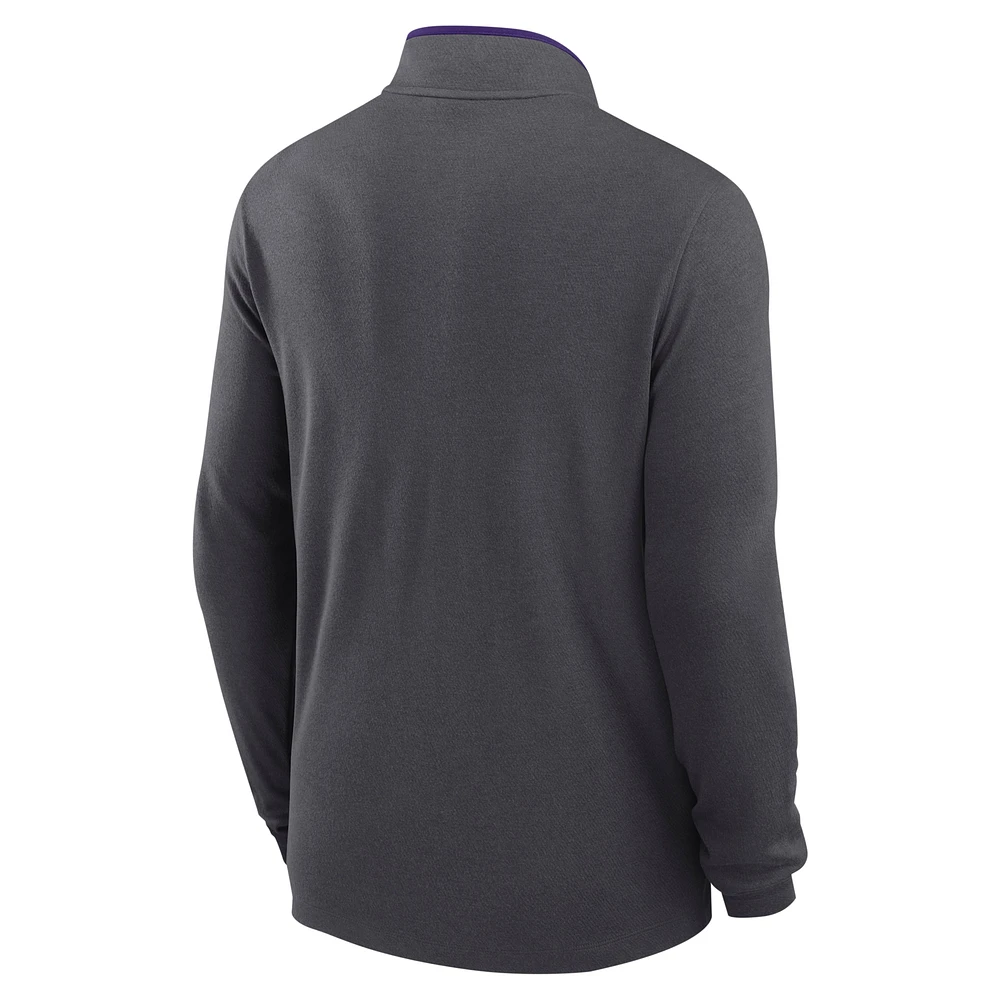 Men's Nike  Anthracite LSU Tigers Victory Performance Half-Zip Top