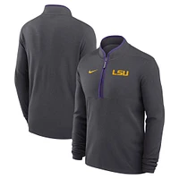 Haut Nike Anthracite LSU Tigers Victory Performance à demi-zip pour homme