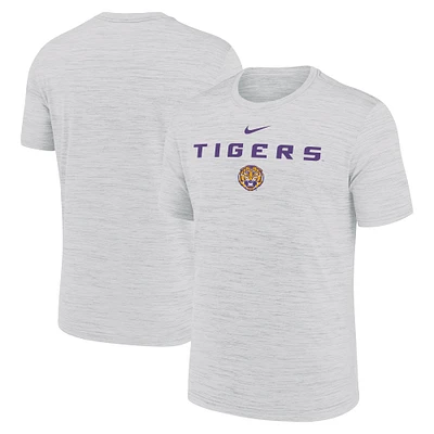 T-shirt Nike Ash LSU Tigers 2025 Sideline Velocity Performance pour homme