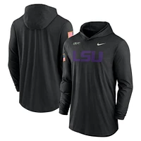 Men's Nike Black LSU Tigers 2024 Military Appreciation Performance Long Sleeve Hoodie T-Shirt