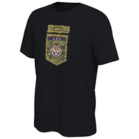 Men's Nike Black LSU Tigers Veterans Camo T-Shirt