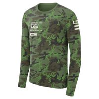 Men's Nike Camo LSU Tigers Military Long Sleeve T-Shirt