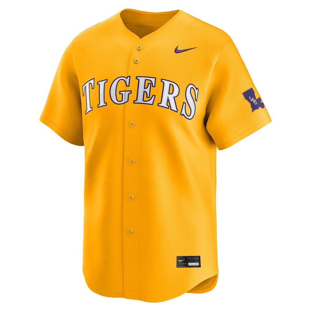 Men's Nike Gold LSU Tigers College Limited Baseball Jersey