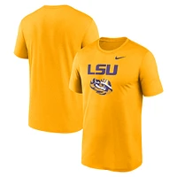 T-shirt Nike Gold LSU Tigers Lockup Legend Performance pour homme