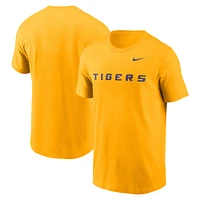 T-shirt Nike doré LSU Tigers Primetime Wordmark pour homme