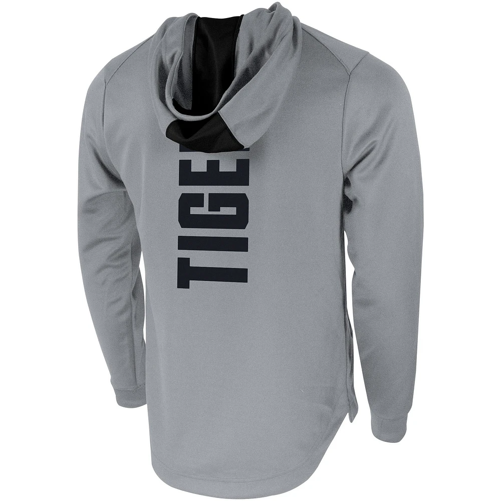 Men's Nike Gray LSU Tigers 2-Hit Performance Pullover Hoodie