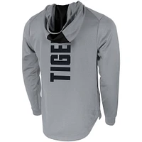 Men's Nike Gray LSU Tigers 2-Hit Performance Pullover Hoodie