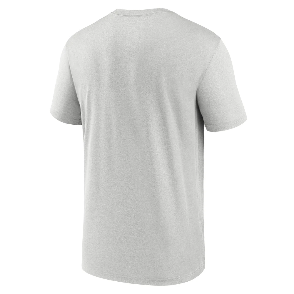 Men's Nike Gray LSU Tigers 2025 Sideline Small Logo Legend Performance T-Shirt