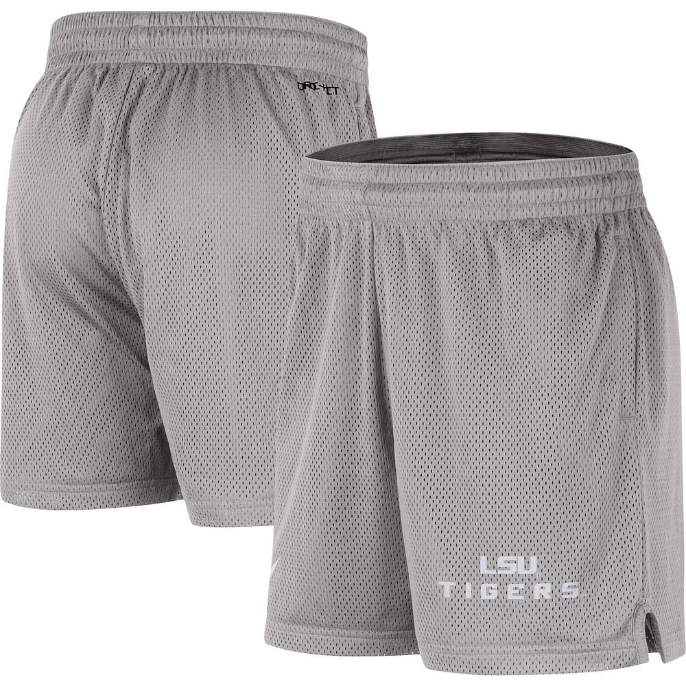 Short Nike LSU Tigers Performance en maille gris pour homme