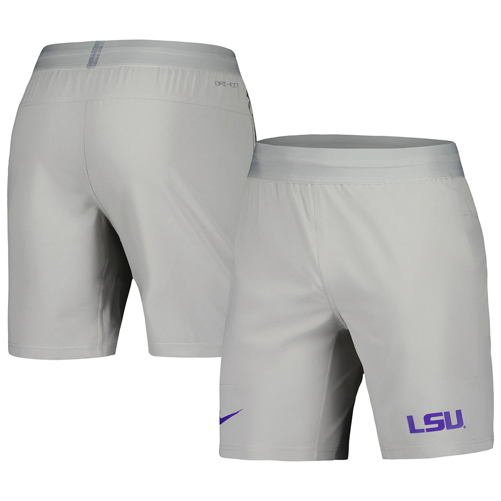 Short de performance Nike LSU Tigers Player pour homme, gris