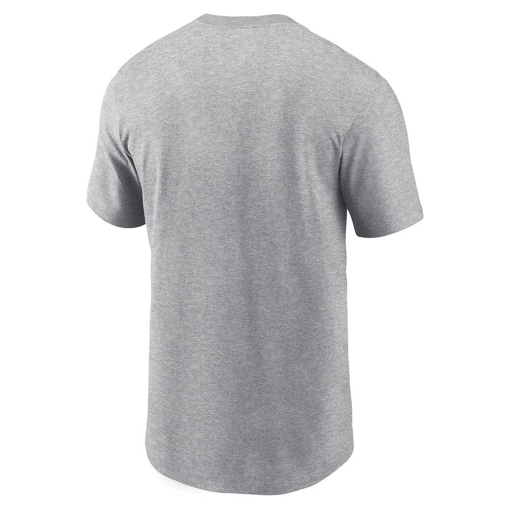 T-shirt Nike Heather Grey LSU Tigers DNA Lockup pour homme