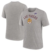 T-shirt Nike gris chiné LSU Tigers Legacy Arch Tri-Blend pour homme