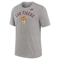 T-shirt Nike gris chiné LSU Tigers Legacy Arch Tri-Blend pour homme