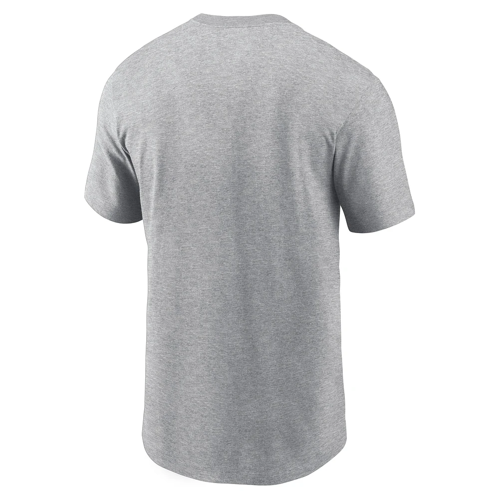 Men's Nike Heather Gray LSU Tigers Legacy Football Icon T-Shirt