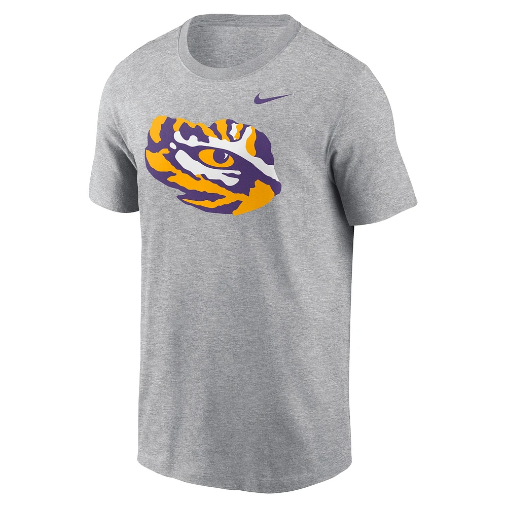 T-shirt Nike gris chiné LSU Tigers Primetime avec logo alternatif pour homme