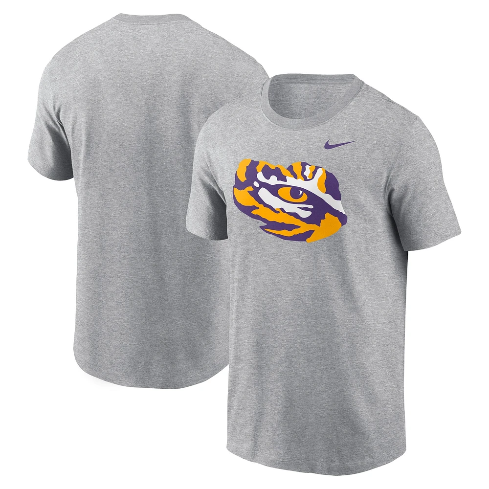 T-shirt Nike gris chiné LSU Tigers Primetime avec logo alternatif pour homme