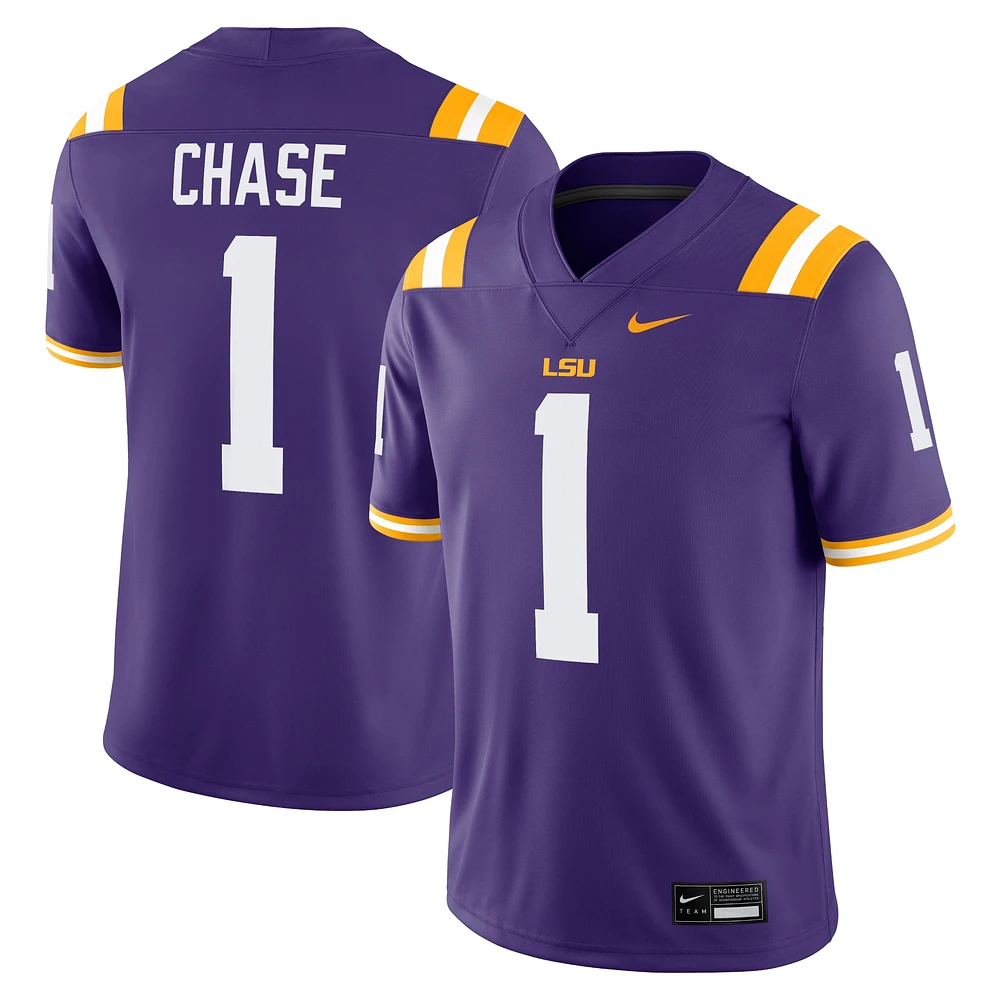 Maillot de match Nike Ja'Marr Chase Purple LSU Tigers Alumni pour homme