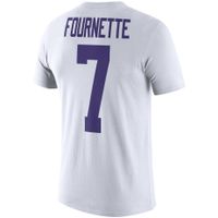 Men's Nike Leonard Fournette White LSU Tigers Football Name & Number Performance T-Shirt