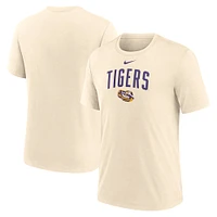 T-shirt Nike Natural LSU Tigers Arch Logo Triblend pour homme