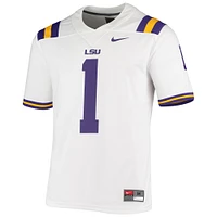 Men's Nike #1 White LSU Tigers Game Jersey