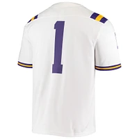 Men's Nike #1 White LSU Tigers Game Jersey