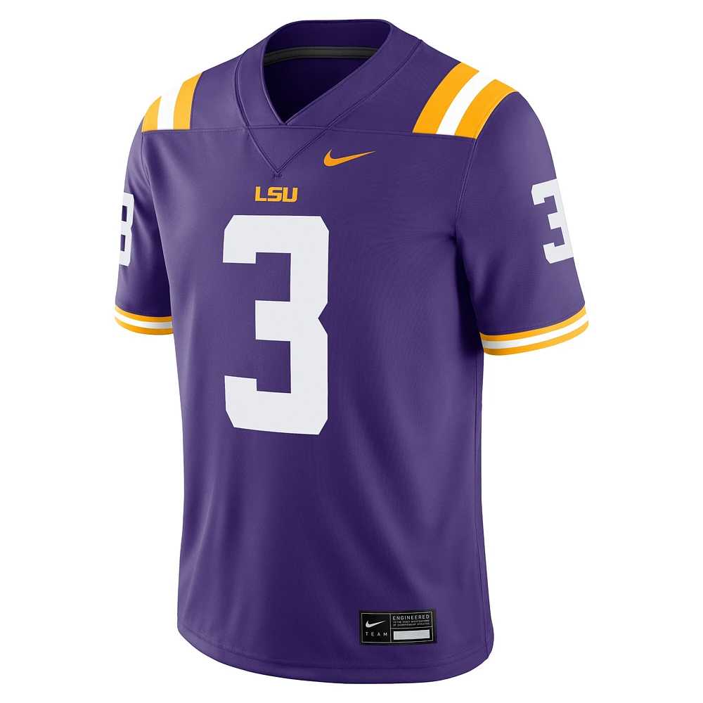 Maillot Nike Odell Beckham Jr. violet pour homme des LSU Tigers Alumni Game