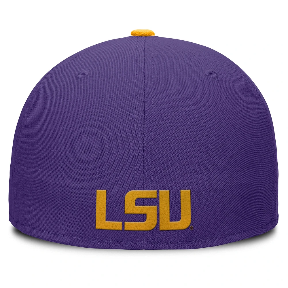 Men's Nike Purple/Gold LSU Tigers Two-Tone Primetime Performance Fitted Hat