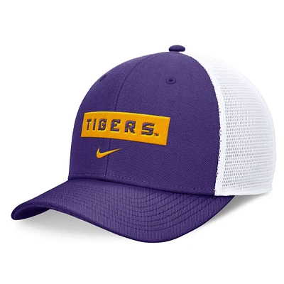 Men's Nike Purple/White LSU Tigers 2024 Sideline Trucker Adjustable Hat