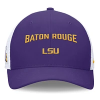 Casquette réglable Nike LSU Tigers Primetime Rise City Trucker violet/blanc pour homme