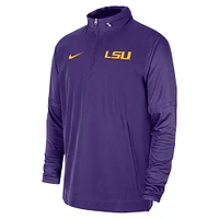 Veste à capuche demi-zip Nike violet LSU Tigers 2023 Coach pour homme