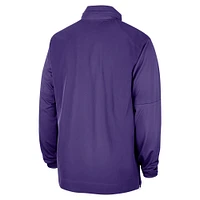 Men's Nike Purple LSU Tigers 2023 Coach Half-Zip Hooded Jacket