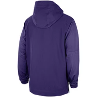 Men's Nike Purple LSU Tigers 2023 Sideline Player Quarter-Zip Hoodie Jacket