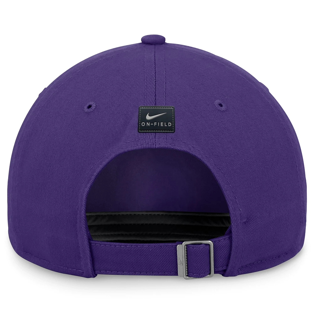 Casquette réglable Nike violet LSU Tigers 2024 On-Field Club pour homme