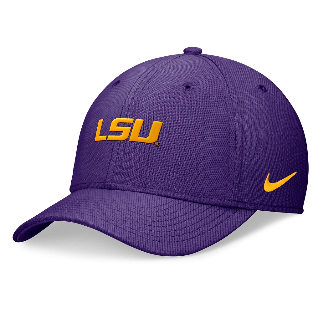 Casquette Nike violette LSU Tigers 2024 On-Field Swoosh Flex pour homme