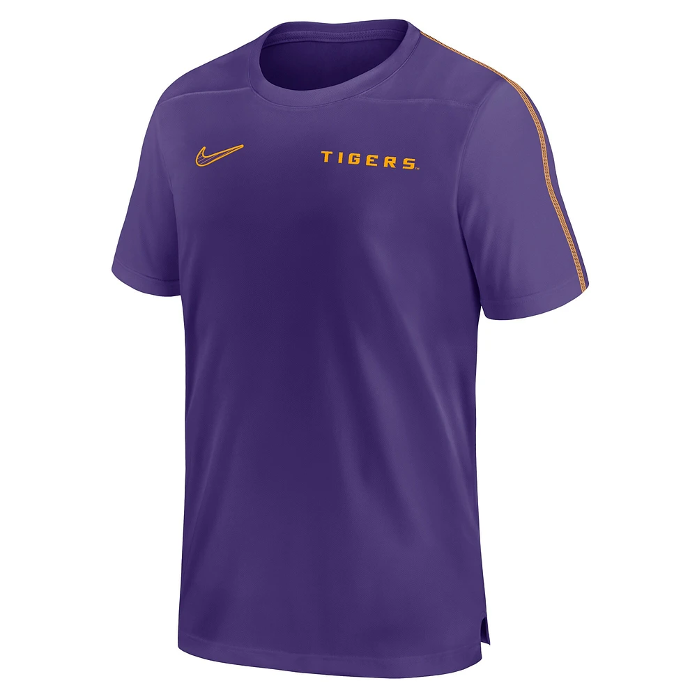 Haut de performance Nike LSU Tigers 2024 Sideline Coach violet pour homme