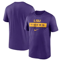 T-shirt Nike violet LSU Tigers 2024 Sideline Legend Performance pour homme