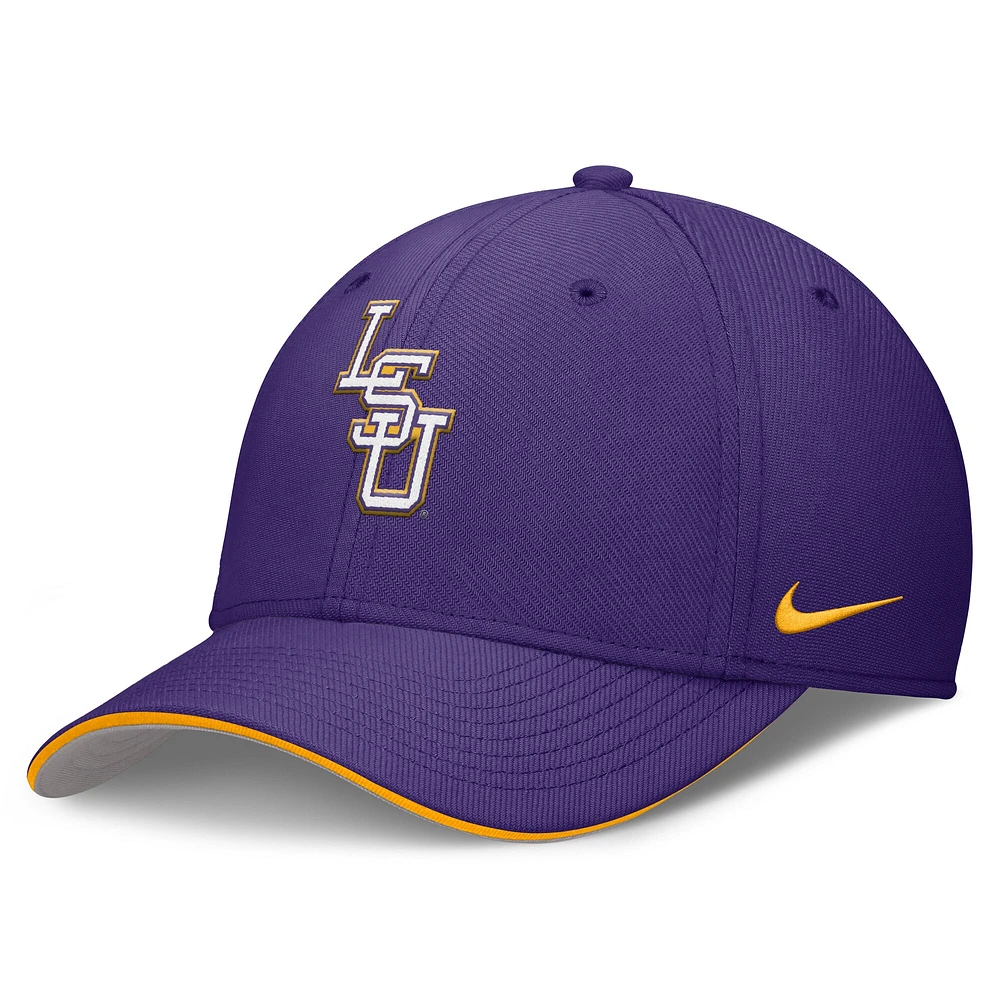 V110793 LSU NCAA FB Nike 2025 Dugout Entraîneurs Dri-Fit Rise Swoosh Flex HATMENFLX NC03-51L-LSN-190 #9