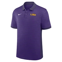 Polo Nike violet à rayures Victory pour homme, équipe de début saison 2025 des Tigers LSU