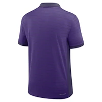 Polo Nike violet à rayures Victory pour homme, équipe de début saison 2025 des Tigers LSU
