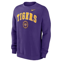 Sweat-shirt à capuche Nike violet LSU Tigers Arched Seal pour homme