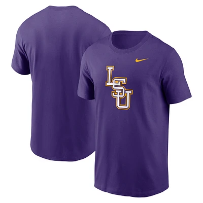T-shirt Nike violet avec logo de baseball LSU Tigers pour homme