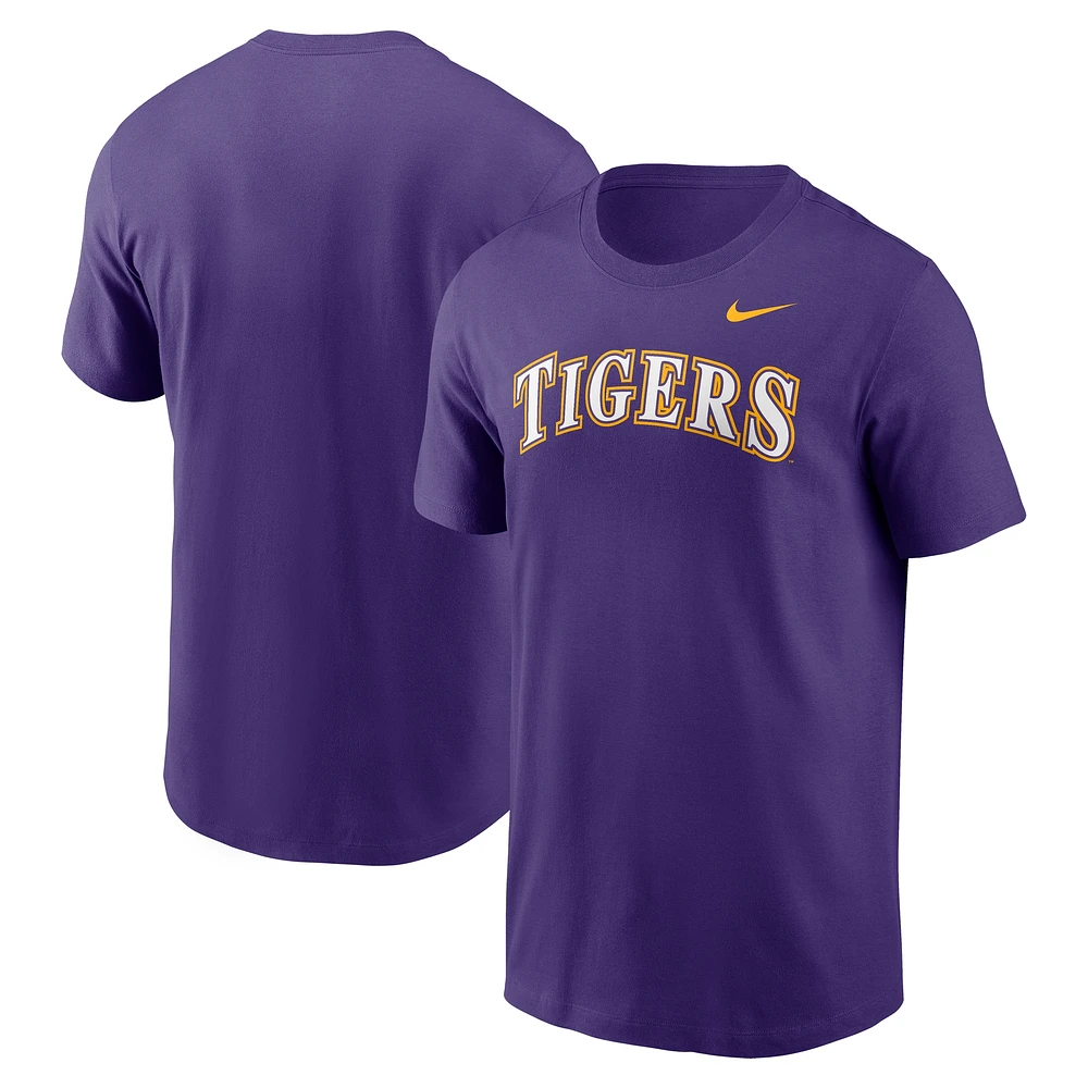 Men's Nike Purple LSU Tigers Baseball Wordmark T-Shirt