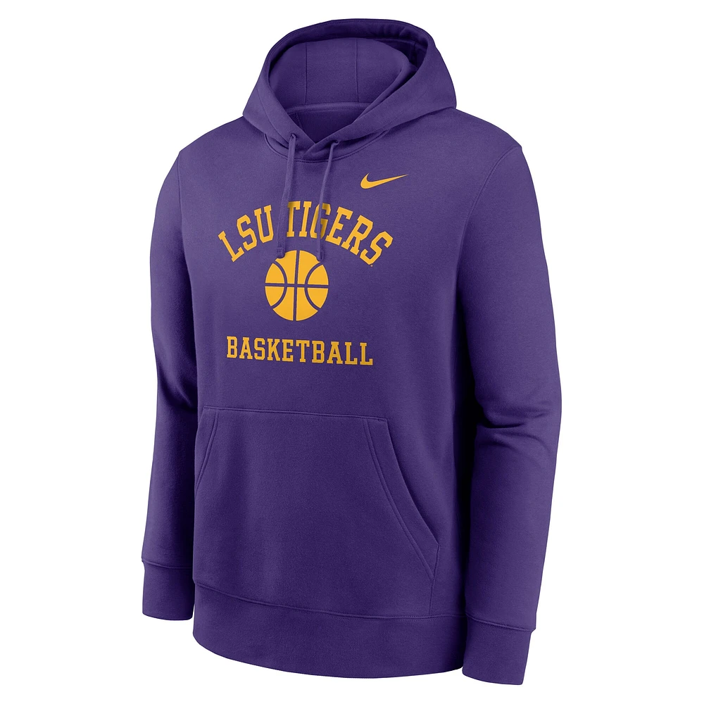 Sweat à capuche Nike Purple LSU Tigers Basketball Arch pour homme