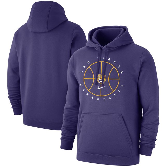 Sweat à capuche en polaire Nike LSU Tigers Basketball Icon Club pour homme, violet