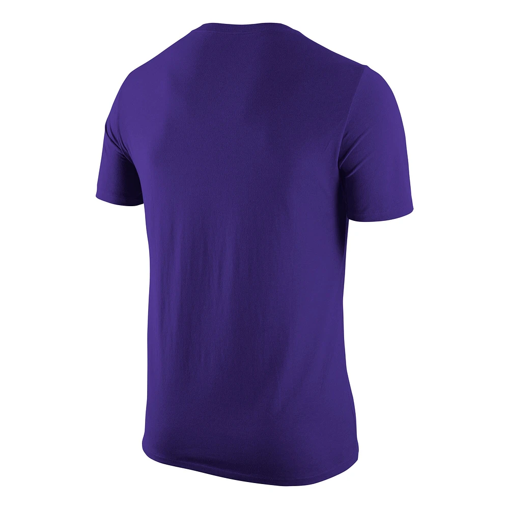 T-shirt avec logo de basket-ball Nike violet LSU Tigers pour homme