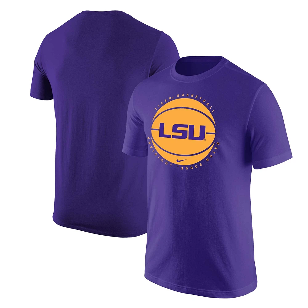 T-shirt avec logo de basket-ball Nike violet LSU Tigers pour homme