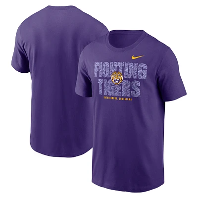 T-shirt Nike violet pour homme LSU Tigers Campus Local