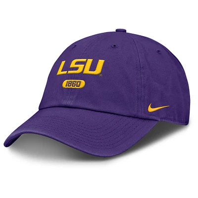 Casquette ajustable Nike Purple LSU Tigers Club pour homme