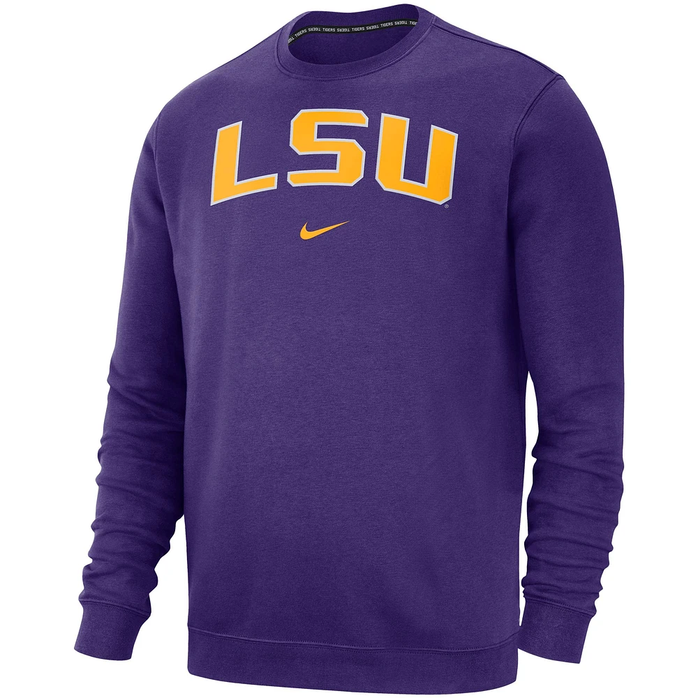 Sweat Nike LSU Tigers Club Fleece violet pour homme